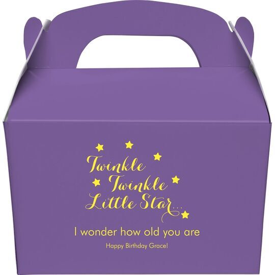 Twinkle Twinkle Little Star Gable Favor Boxes